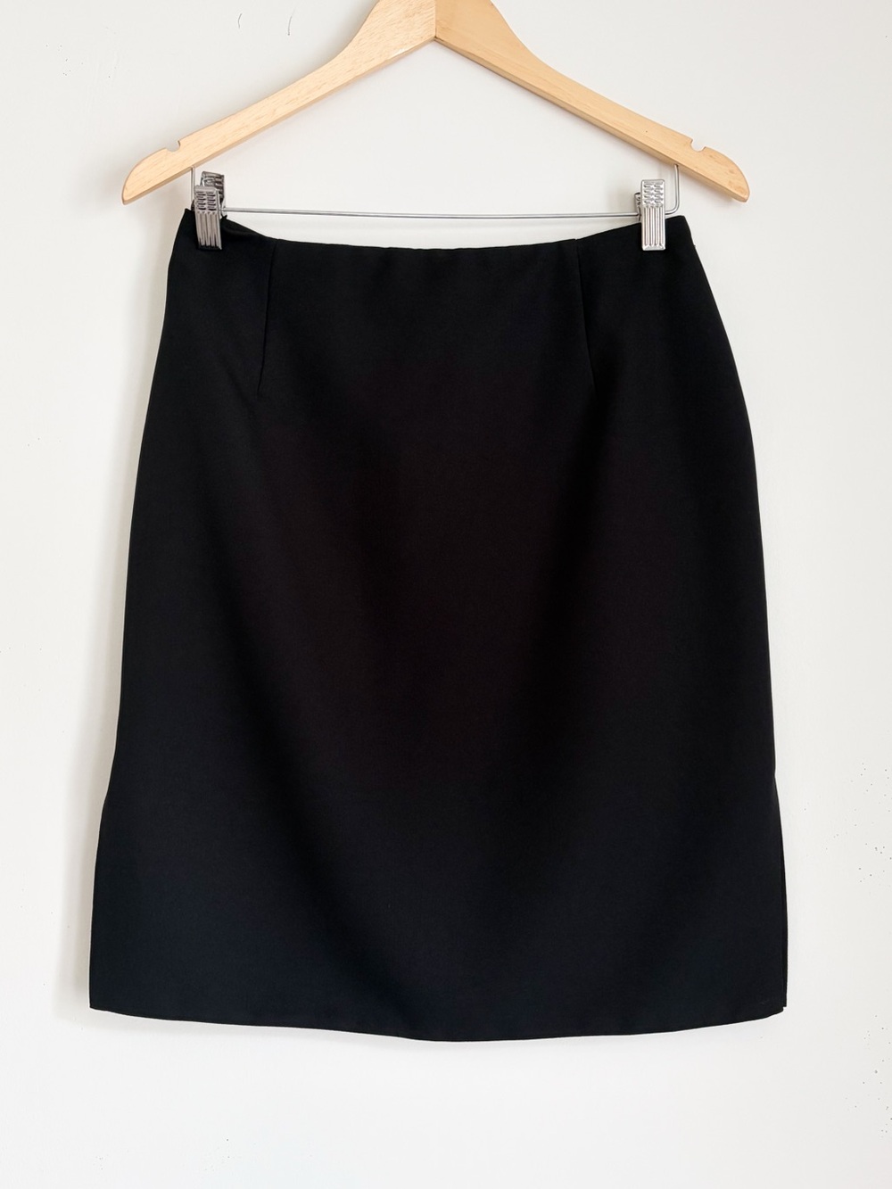 Vintage AGMIR Handcrafted Black Side Slit Skirt - European Size 40